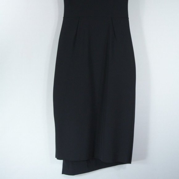 CHIARA BONI LA PETITE ROBE YASU SIDE WRAP KNOT BLACK SHEATH DRESS 46IT/ US 10 - Picture 8 of 8